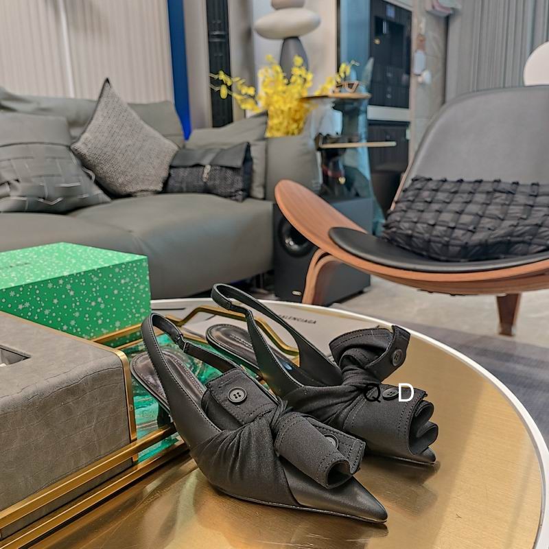 Balenciaga Black Knife Chemise 40mm Slingback Heels