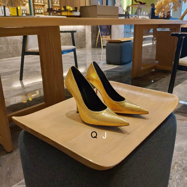 Balenciaga diamond-studded high heels Gold