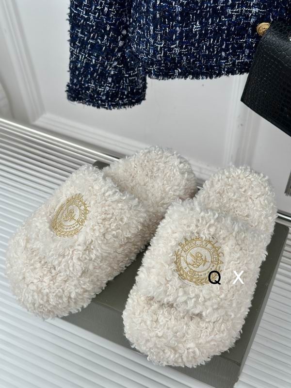 Balenciaga Furry Sandal White