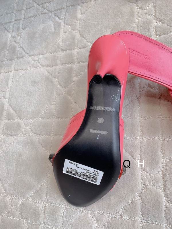 Balenciaga Leather Slides Red