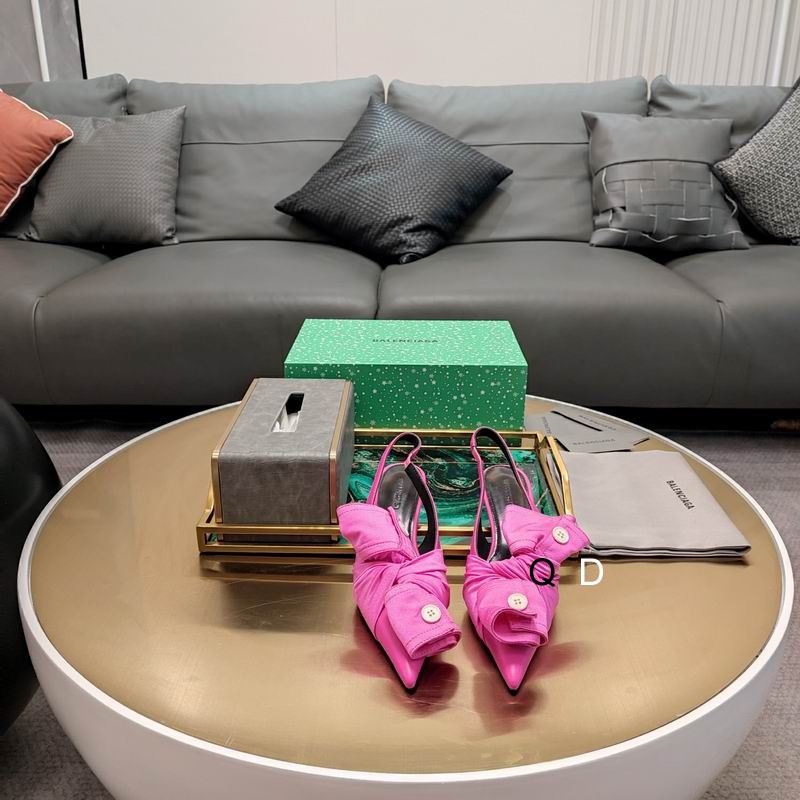 Balenciaga Pink Knife Chemise 40mm Slingback Heels