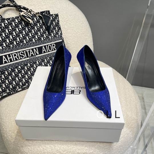 Balenciaga diamond-studded high heels Blue