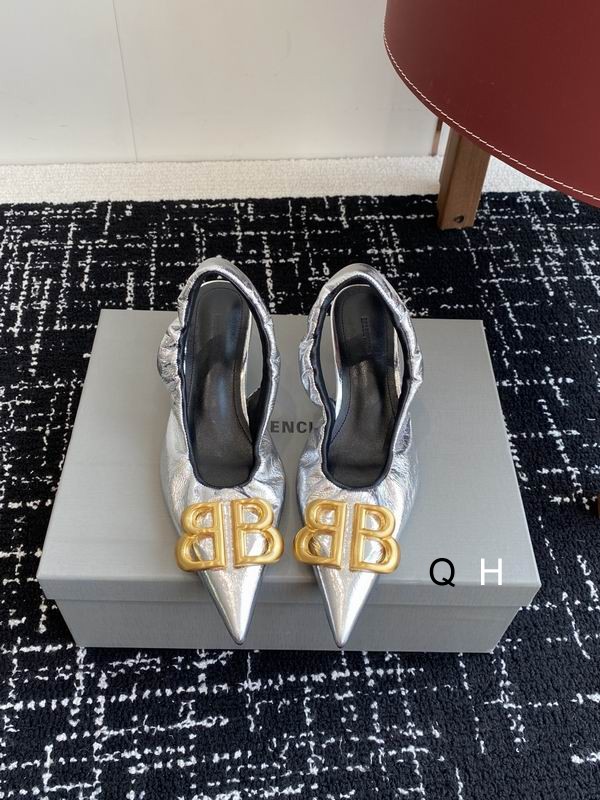 Balenciaga Monaco 50mm Pumps White Black