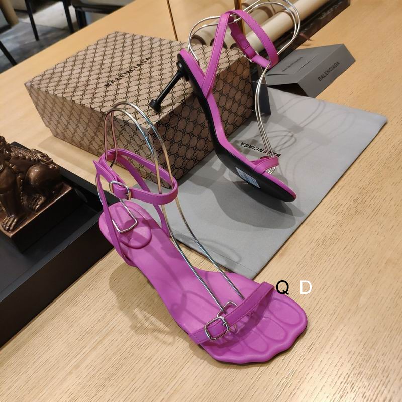 Balenciaga Calfskin Logo Afterhour 90mm Sandal 38 Pink Sold Out