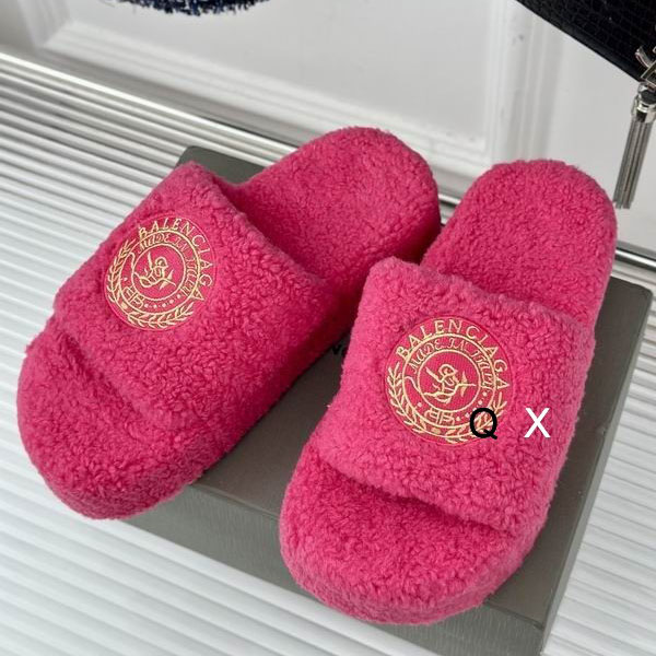 Balenciaga Furry Sandal Pink