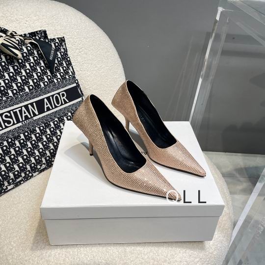 Balenciaga diamond-studded high heels Beige