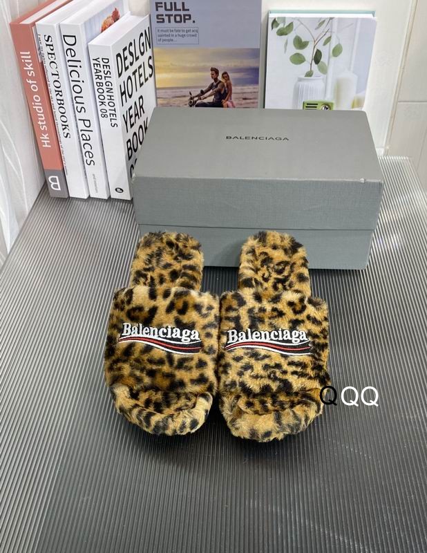 Balenciaga SOLD Balenciaga Leopard Print Fur Slides