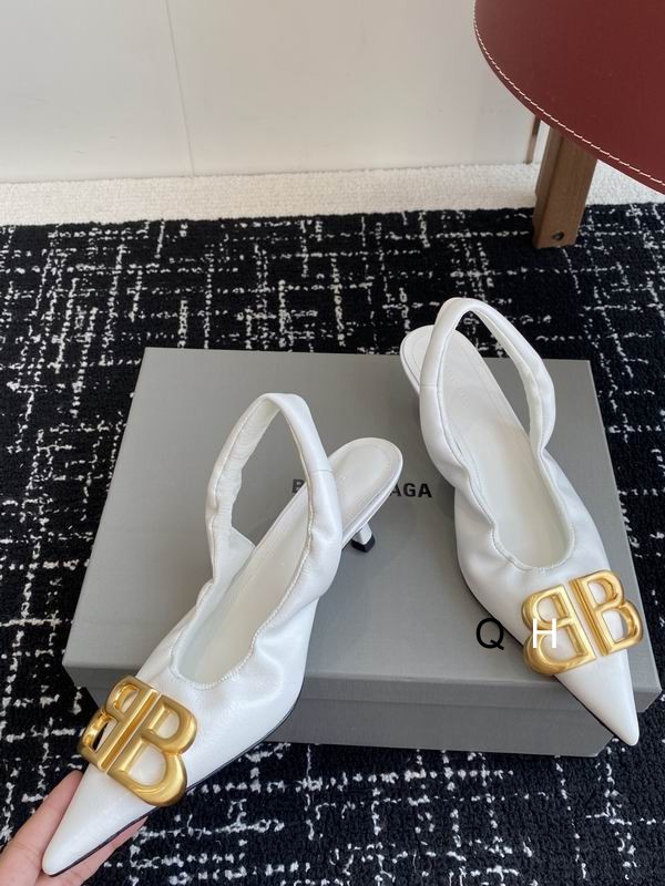 Balenciaga Monaco 50mm Pumps White