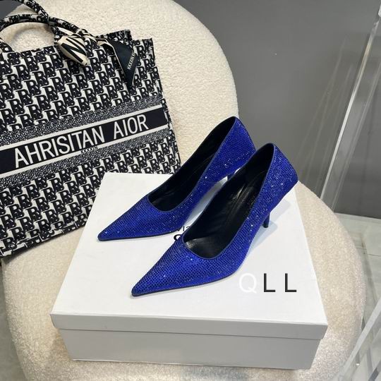 Balenciaga diamond-studded high heels Blue