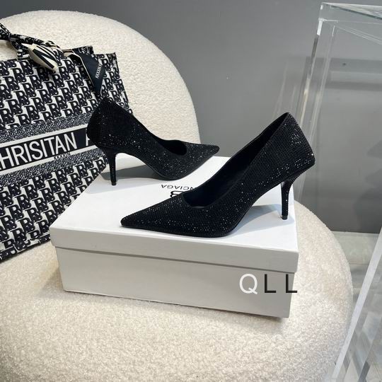 Balenciaga diamond-studded high heels Black