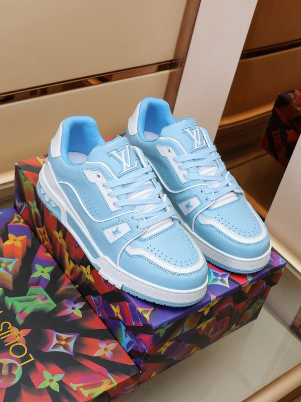 Louis Vuitton LV Trainer #54 Light Blue White