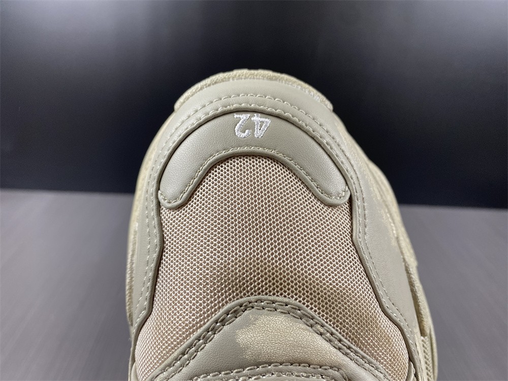 Balenciaga Women Triple S Faded Sneaker in Beige