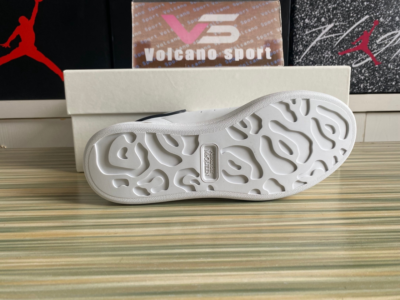 Alexander McQueen White Black Trim Skate shoes