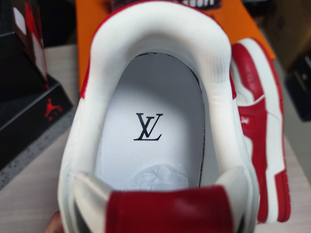 LV Trainer #54 Signature Red White