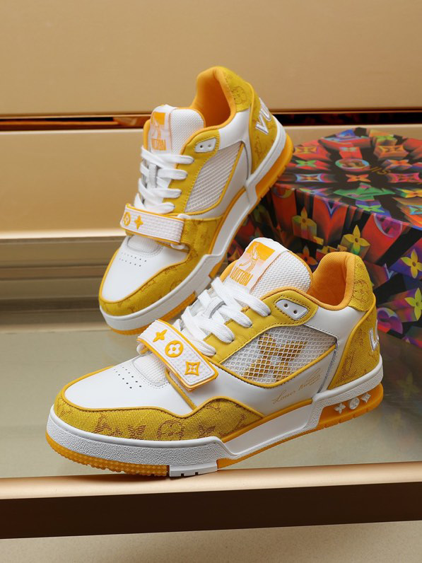 Louis Vuitton Trainer Monogram Denim Yellow