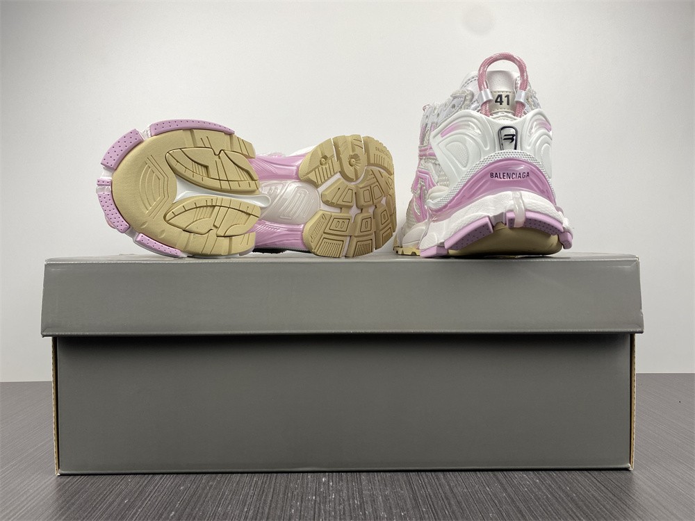 Balenciaga Runner Sneakers 'White Baby Pink Mesh and Nylon'