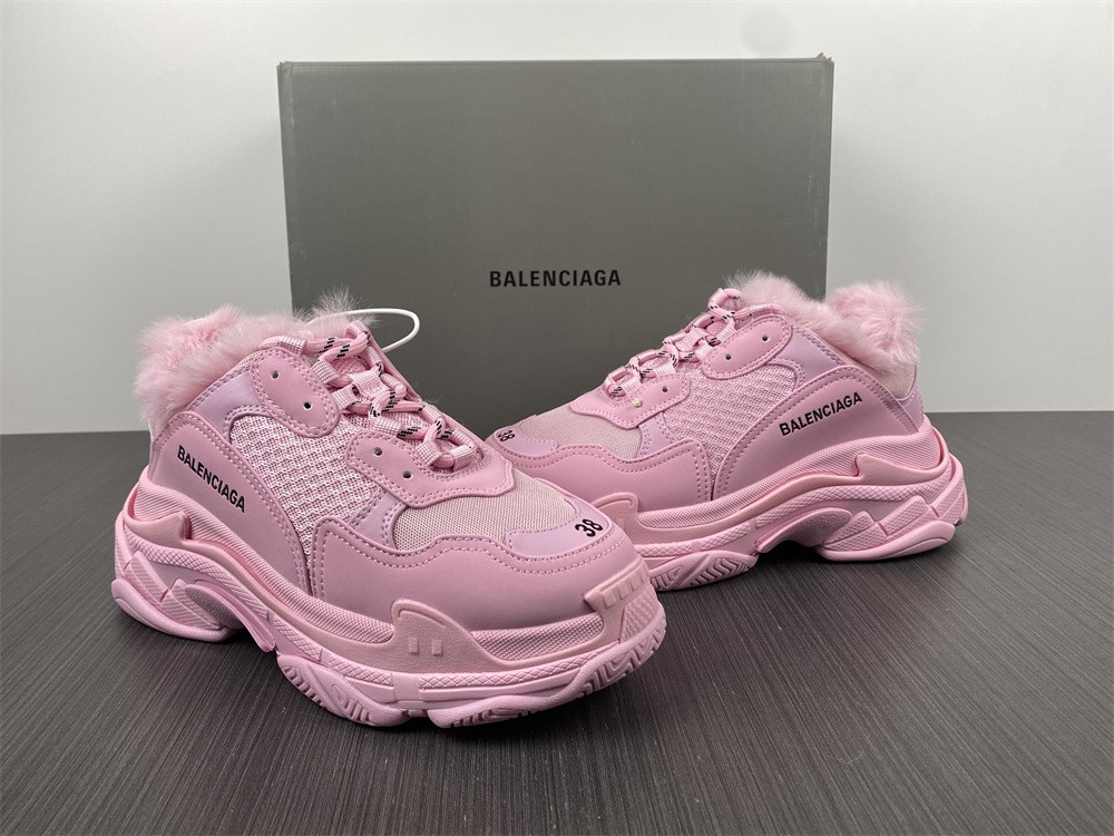 Balenciaga Triple S Fake FurPink (Women's)