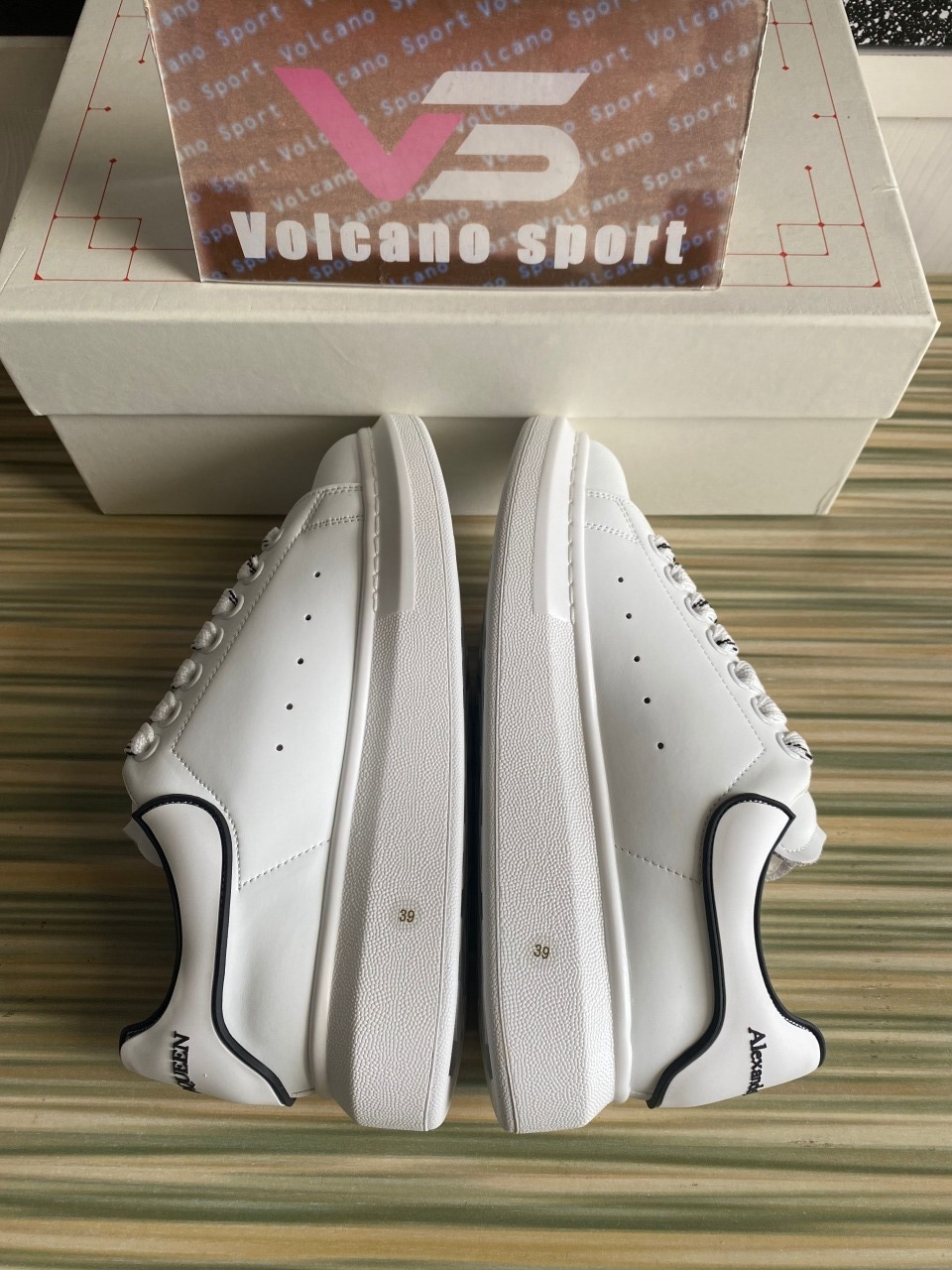 Alexander McQueen White Black Trim Skate shoes