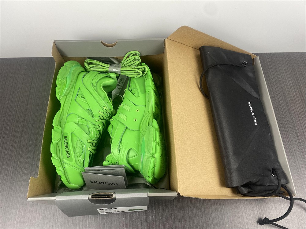 Balenciaga Track.2 Clear Sole Fluo Green