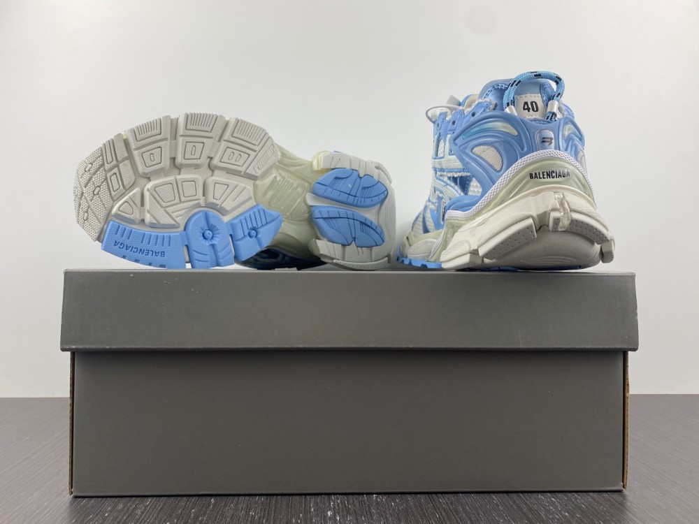 Balenciaga Women's Blue and White Trainers