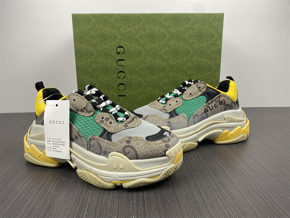 Gucci x Balenciaga The Hacker Project Triple SBeige Green Yellow