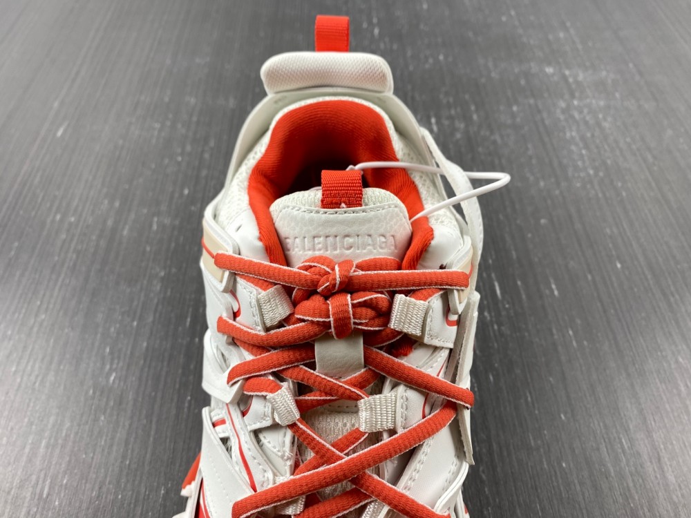 Balenciaga White & Red Track Sneakers WHITE & RED
