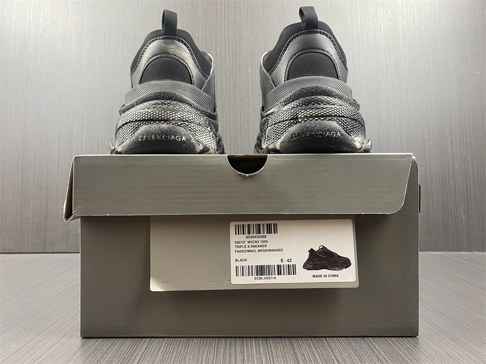Balenciaga Triple S 'Faded Black' 536737-W3CN3-1000