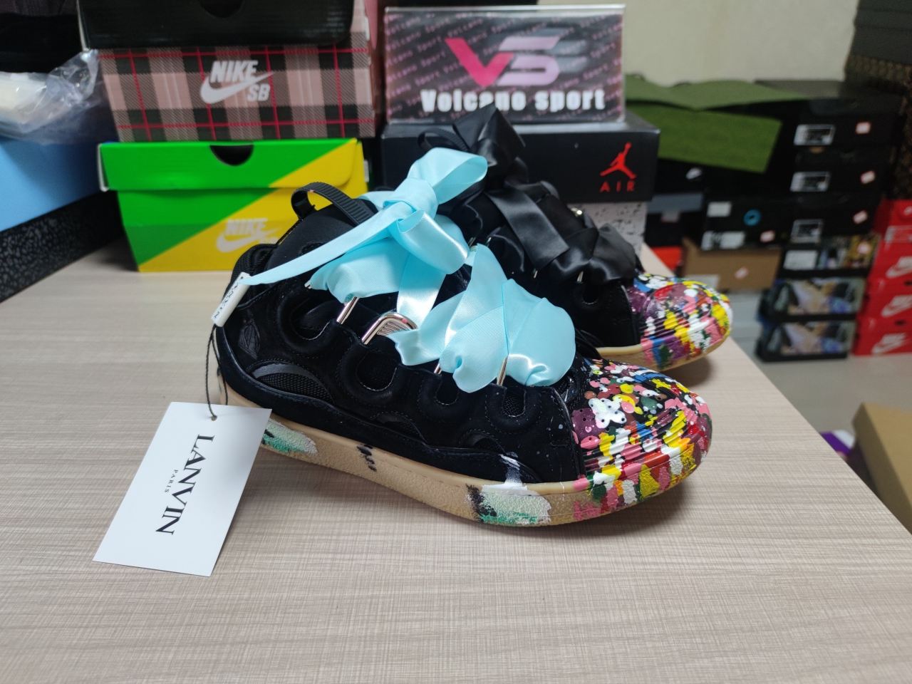 Lanvin Leather Curb Gallery Dept. Black Multi1