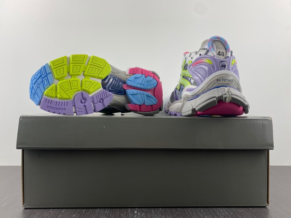 Balenciaga runner purple green