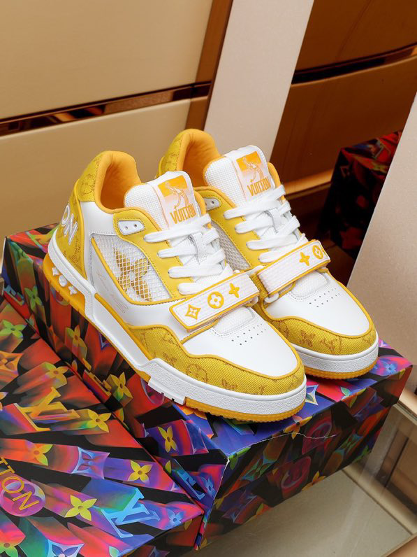 Louis Vuitton Trainer Monogram Denim Yellow