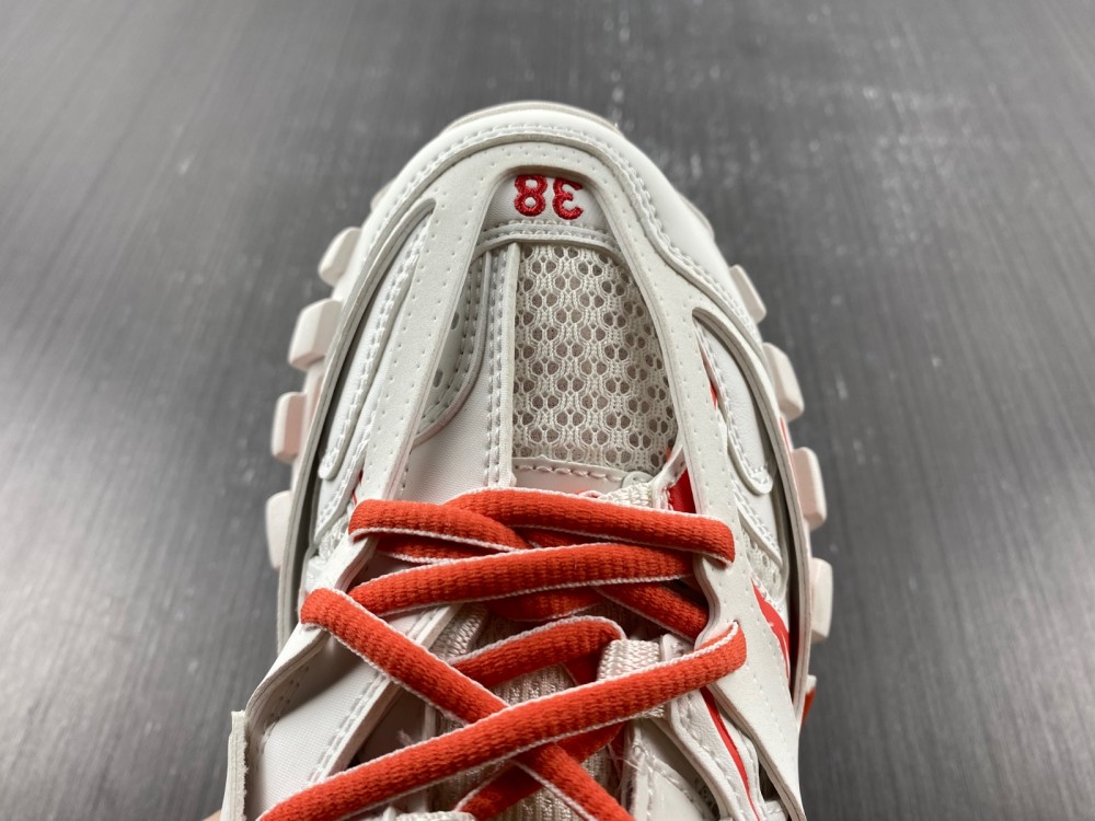 Balenciaga White & Red Track Sneakers WHITE & RED