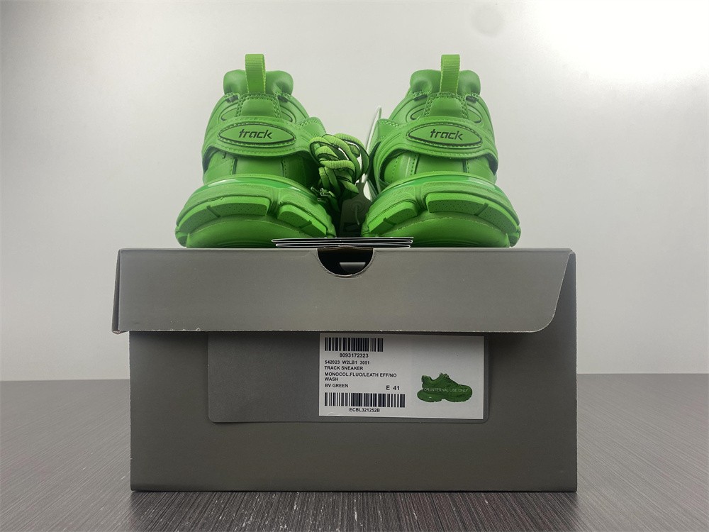 Balenciaga Track.2 Clear Sole Fluo Green