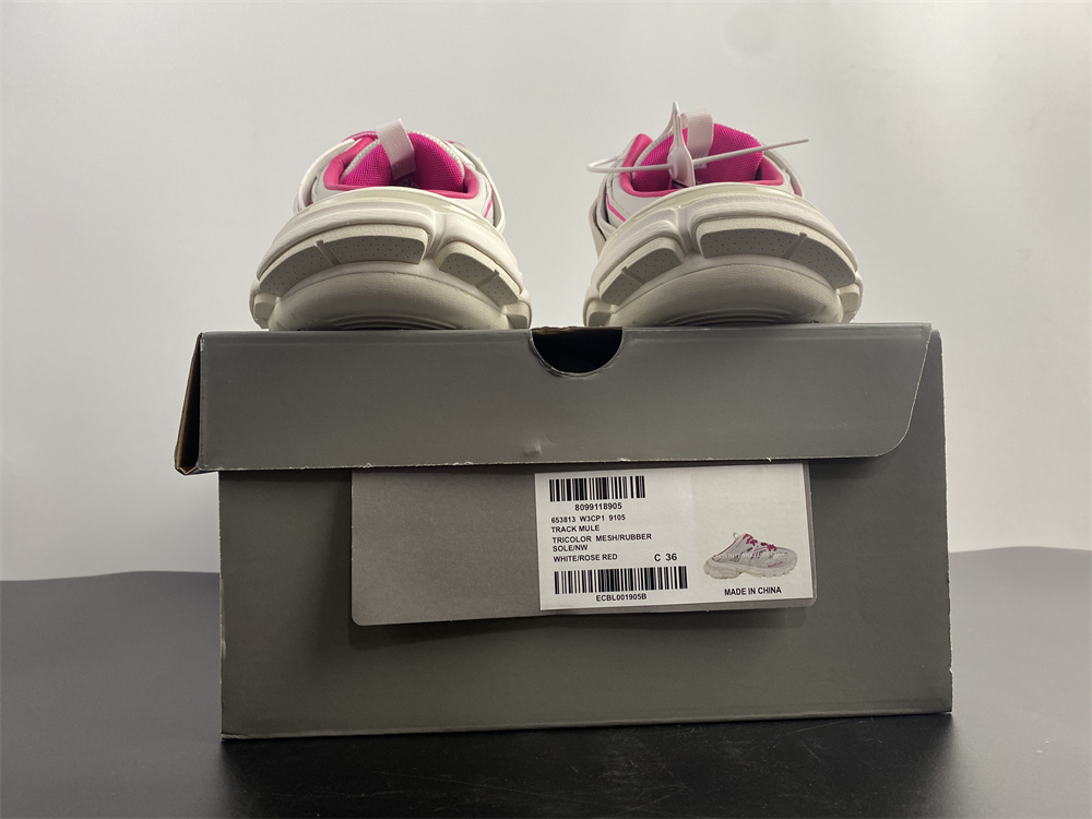Pink&White Womens Balenciaga Track Sneakers