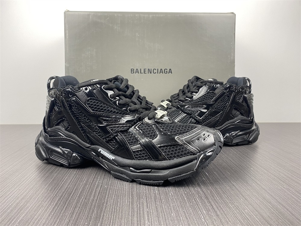 BALENCIAGA Mesh Rubber Monocolor Womens Runner Sneakers