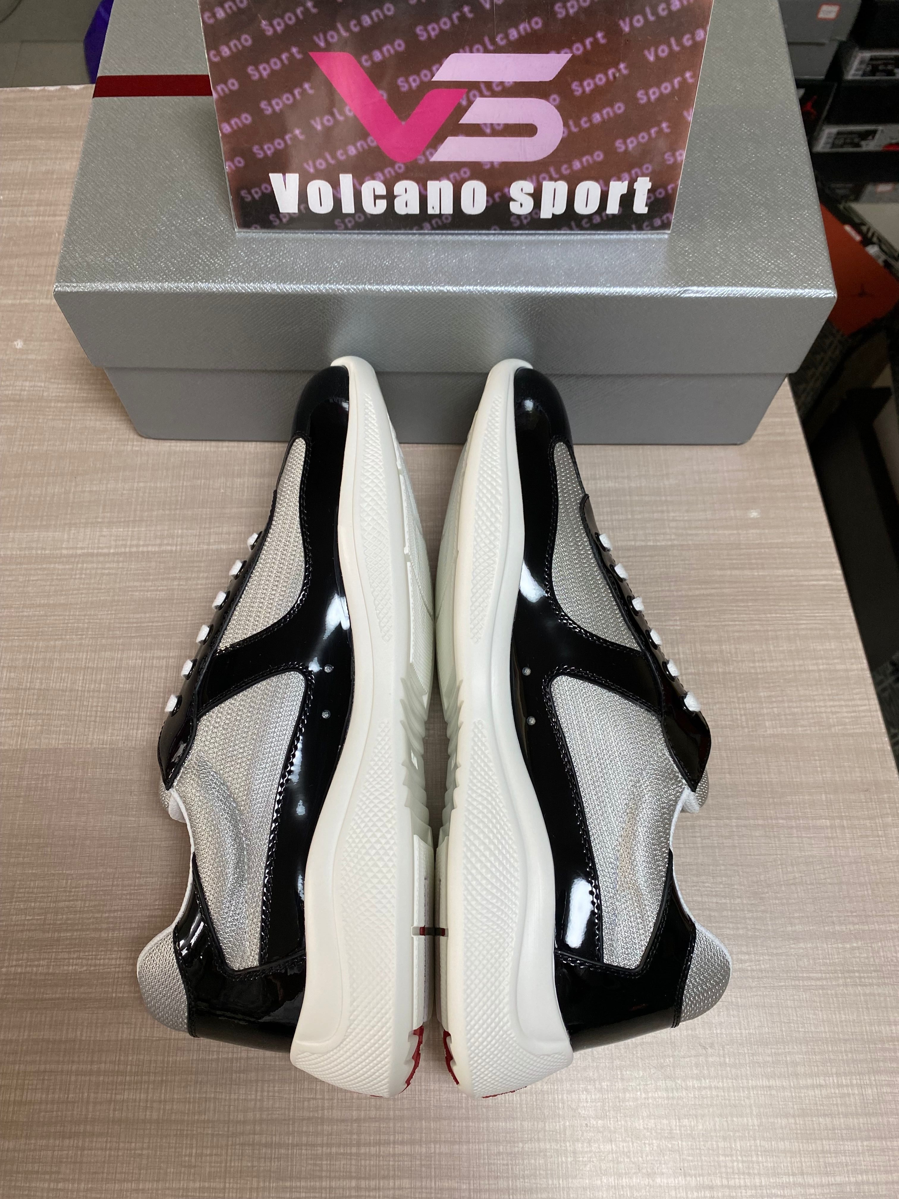 Prada America's Cup sneakers black silver