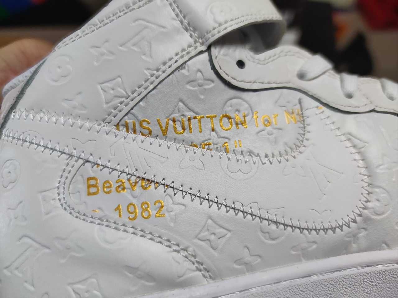 LV x Air Force 1 Mid White