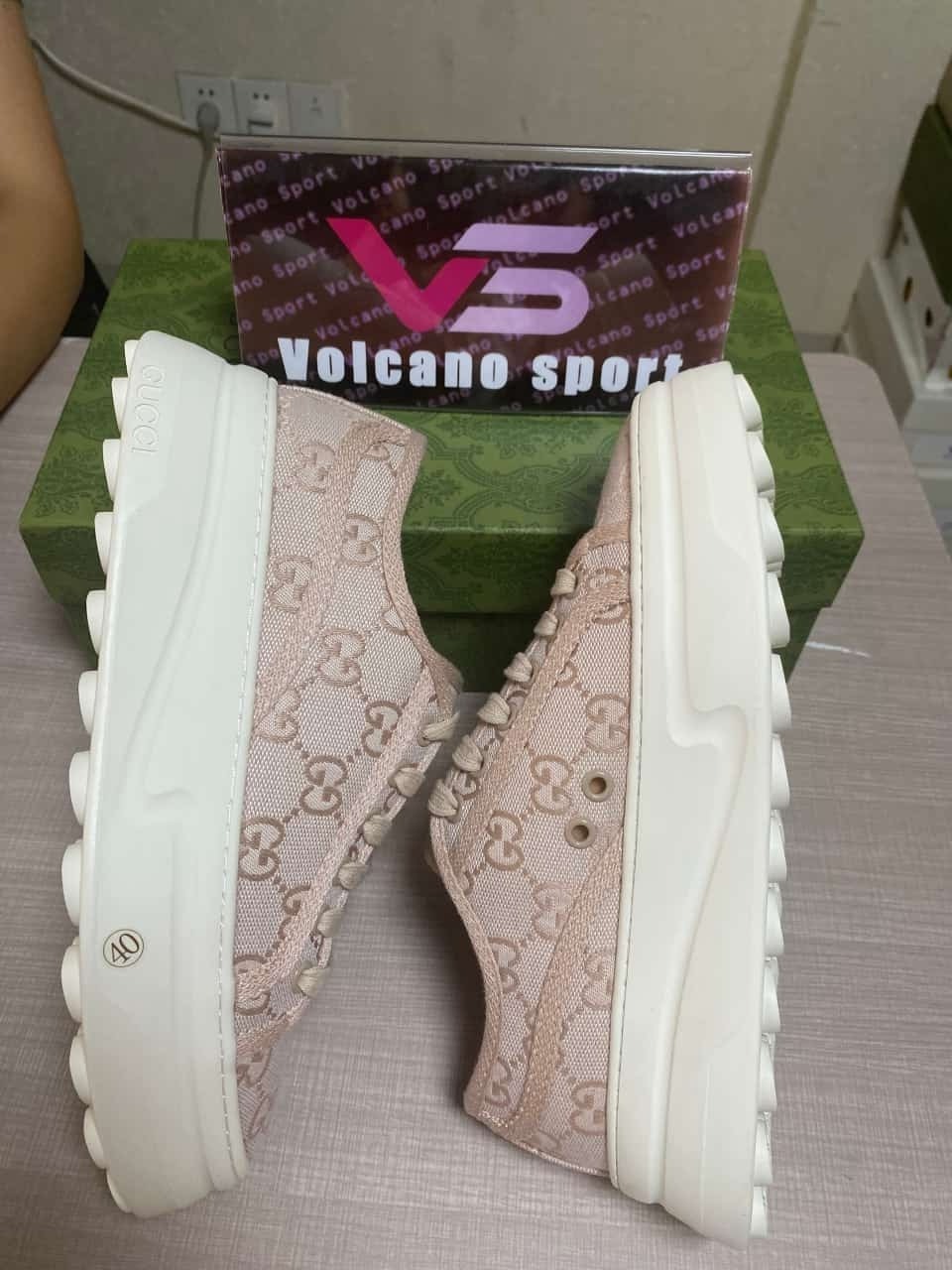 GUCCI printed platform sneakers