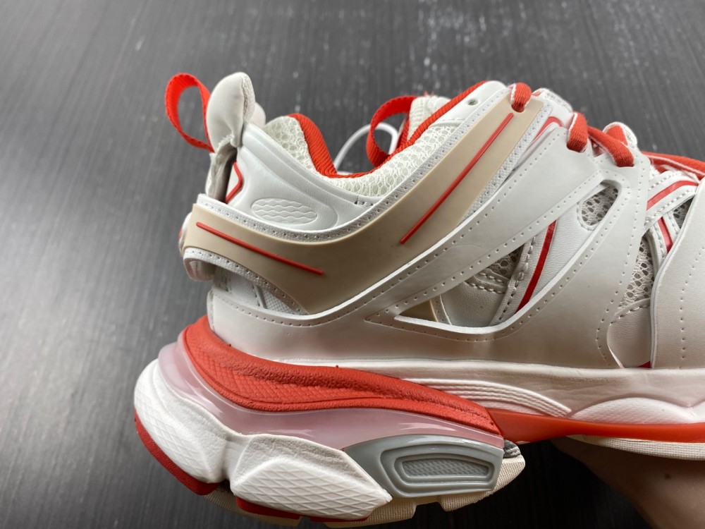 Balenciaga White & Red Track Sneakers WHITE & RED