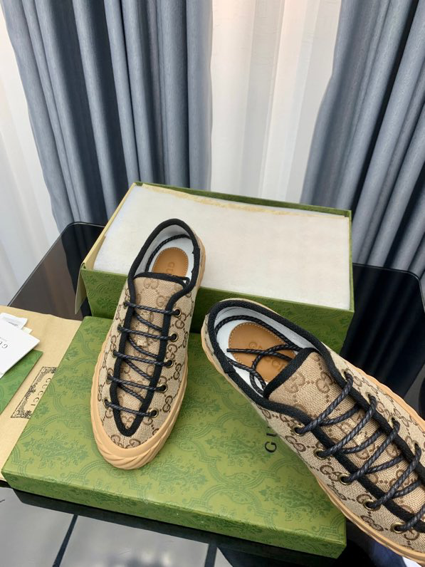 Gucci GG monogram low-top sneakers Brown