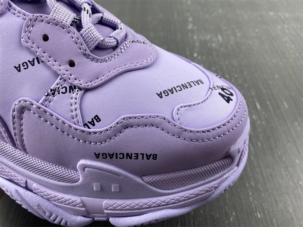 Balenciaga Wmns Triple S “Allover Logo in Light Purple”