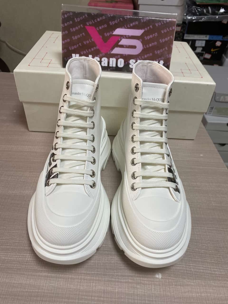 Alexander McQueen Graffiti Tread Slick Boot