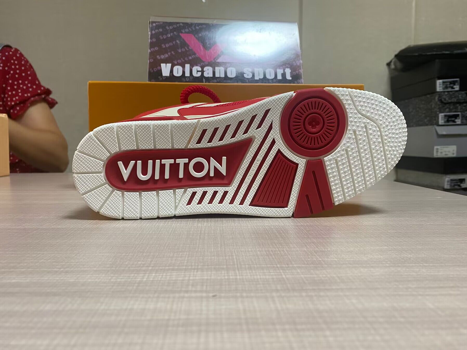 LV Skate Sneaker Red White