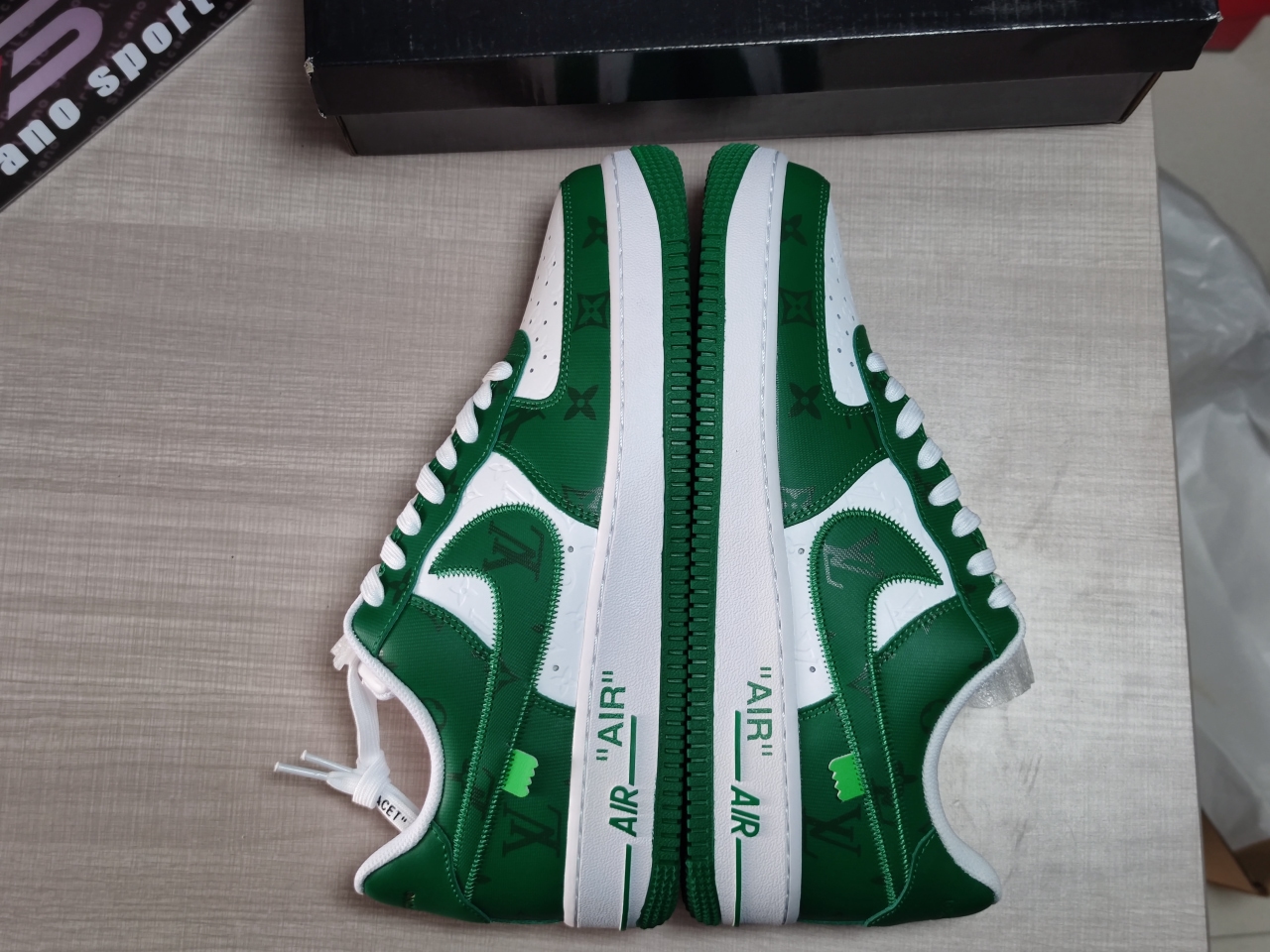 LV x Air Force 1 Low By Virgil Abloh White Green
