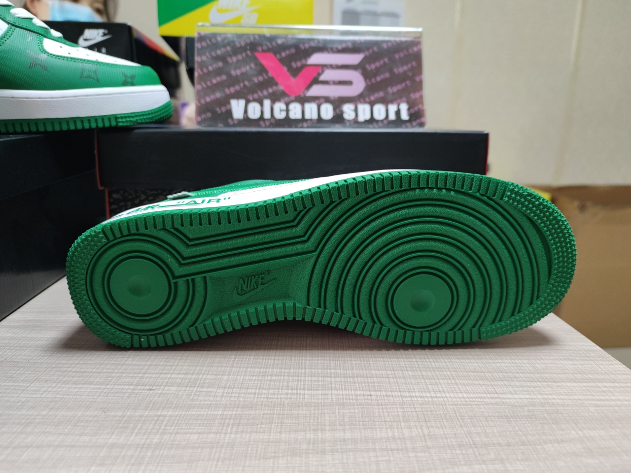 LV x Air Force 1 Low By Virgil Abloh White Green