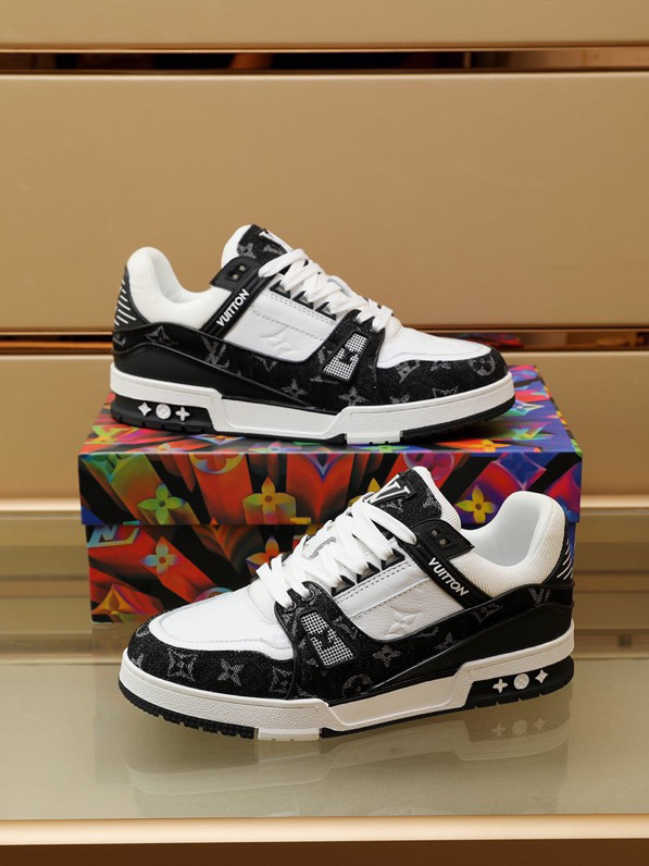 Louis Vuitton LV Trainer White Black White