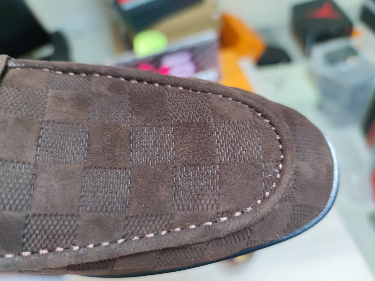 LV Casual leather shoes Brown