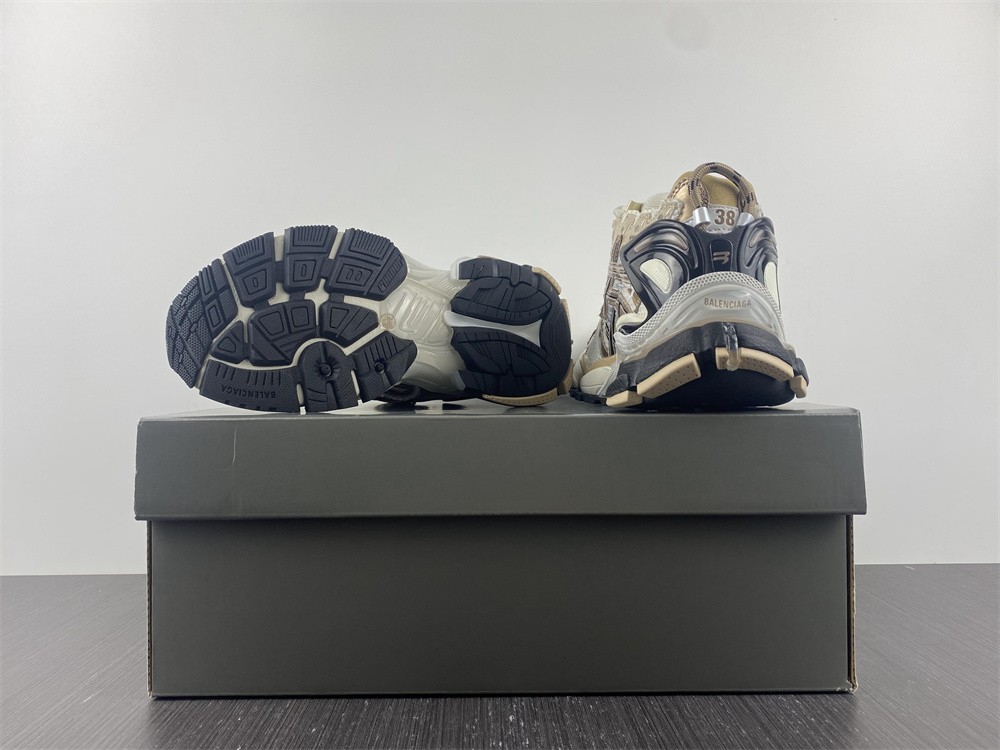 Balenciaga Runner Shoes in Beige, Men's