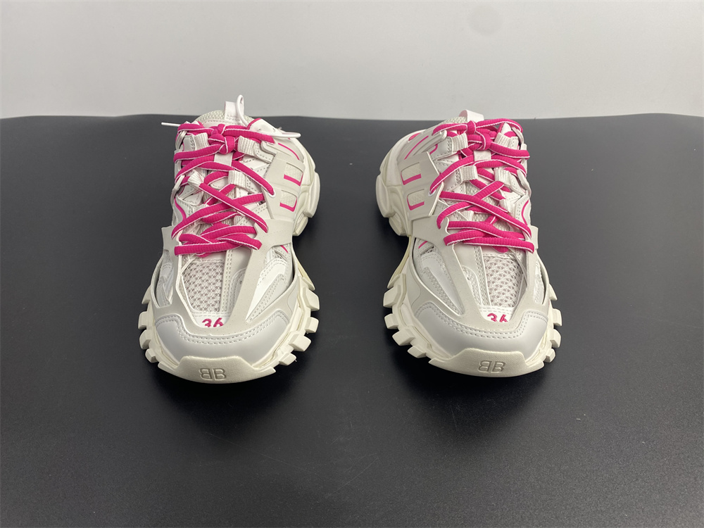 Pink&White Womens Balenciaga Track Sneakers