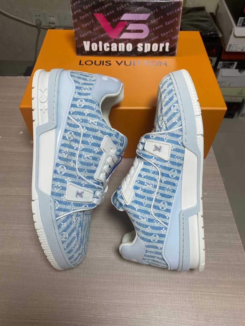 LV Trainer Blue Stripe Monogram