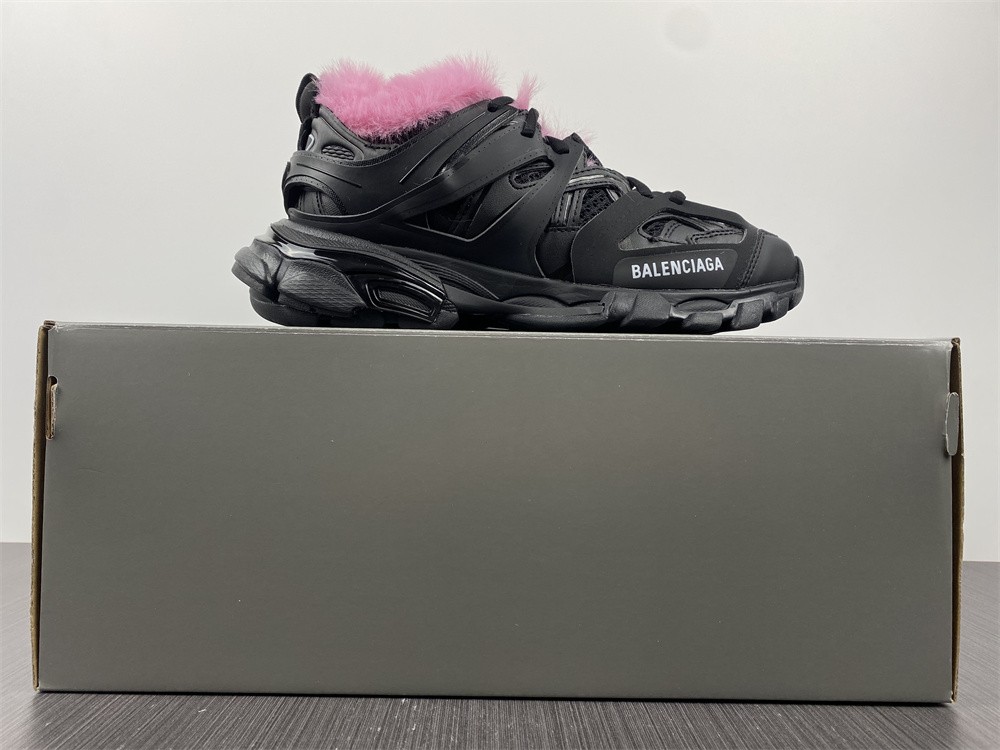 Balenciaga Track Fur Black/Pink 668555 W3CQ6 1050